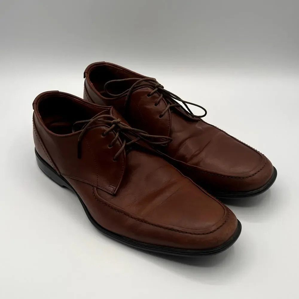 AQUATALIA Made in Italy Mens Derby Cognac Brown Shoes